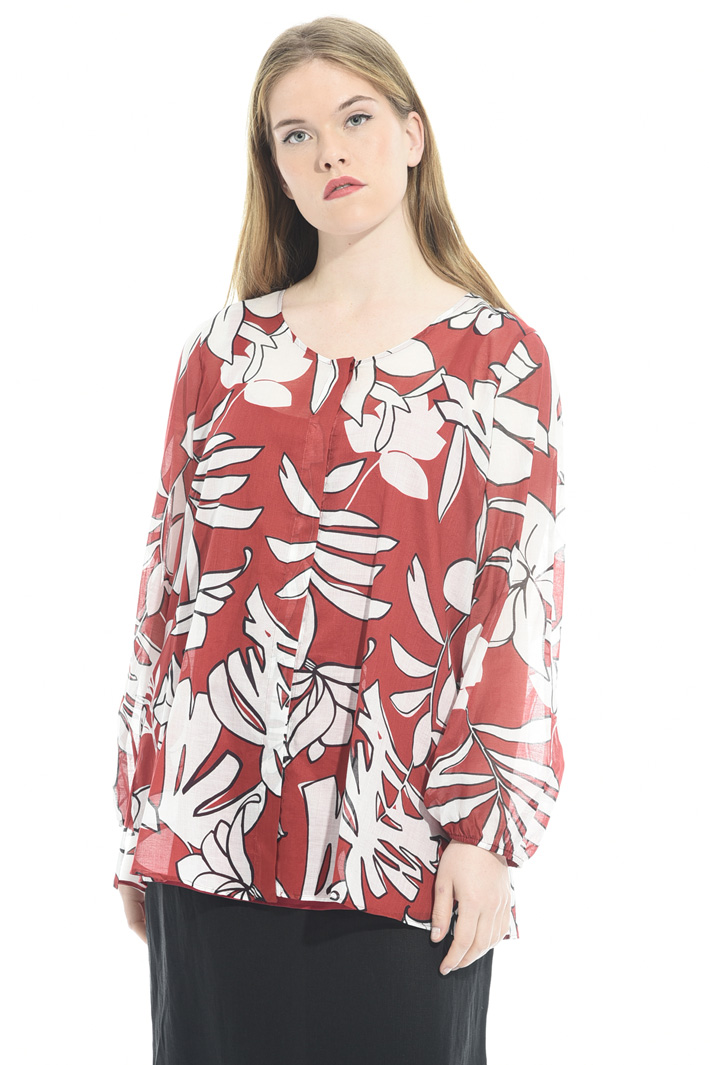 Printed cotton muslin shirt Intrend Printed cotton muslin shirt Intrend