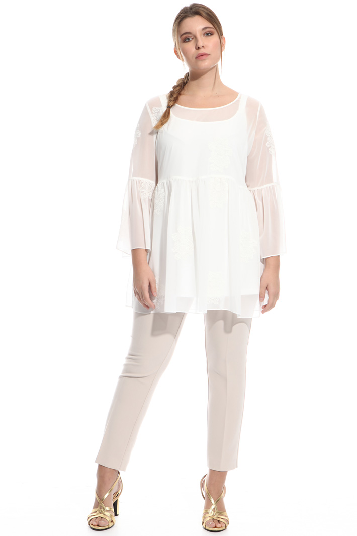Blusa in georgette con ricami Intrend Blusa in georgette con ricami Intrend