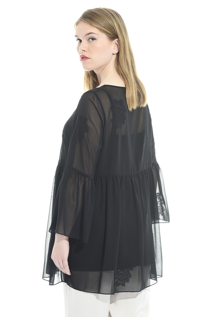 Blusa in georgette con ricami Intrend Blusa in georgette con ricami Intrend