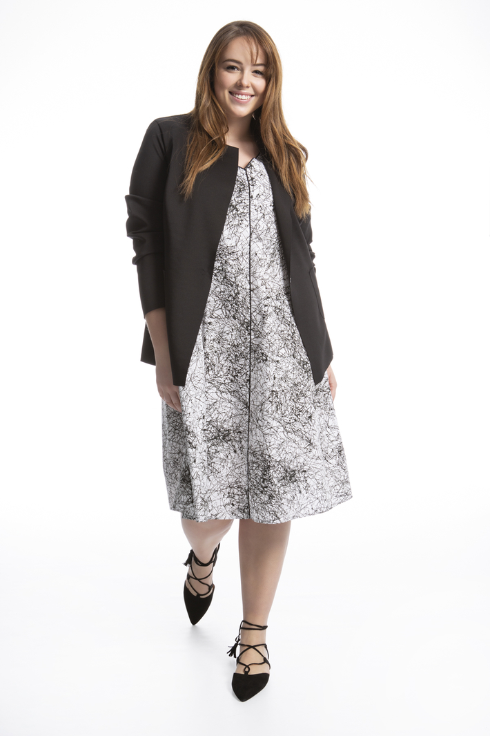 Flared poplin dress Intrend Flared poplin dress Intrend