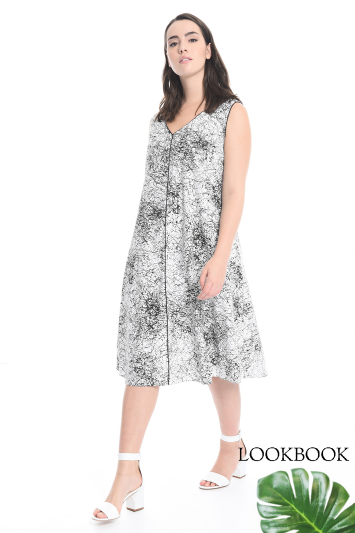 Flared poplin dress Diffusione Tessile Flared poplin dress Diffusione Tessile