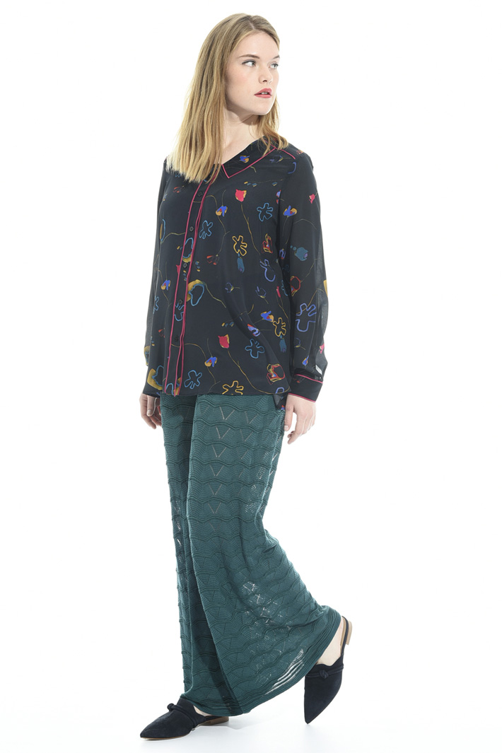 Pantalone palazzo in maglia Intrend Pantalone palazzo in maglia Intrend