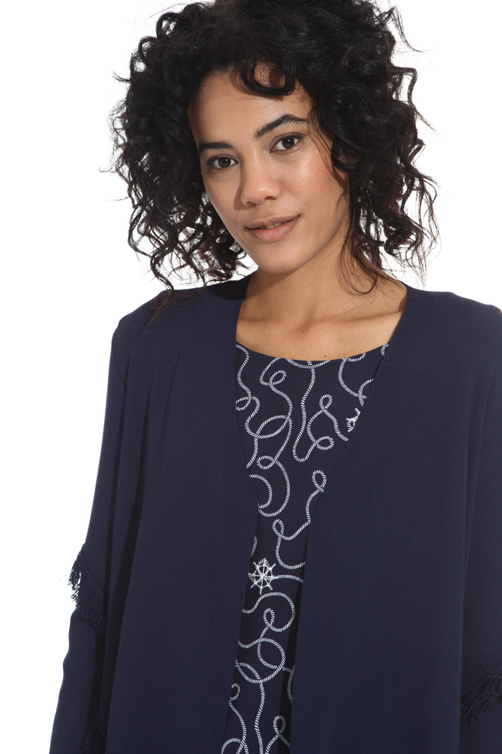Fringed viscose cardigan Intrend Fringed viscose cardigan Intrend