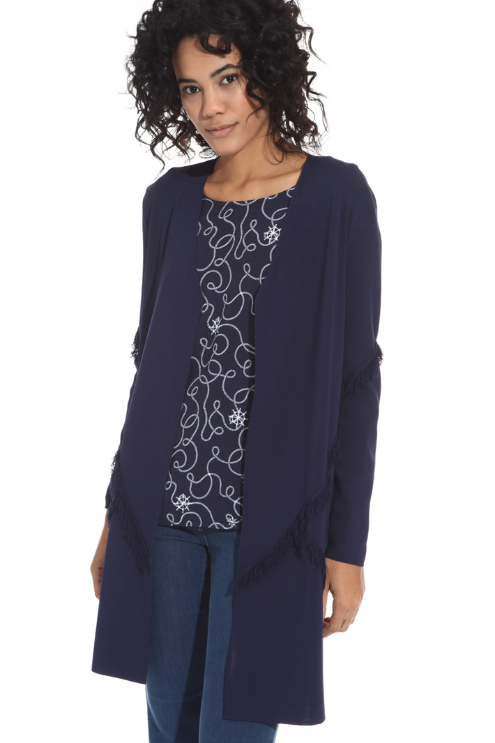 Fringed viscose cardigan Intrend Fringed viscose cardigan Intrend
