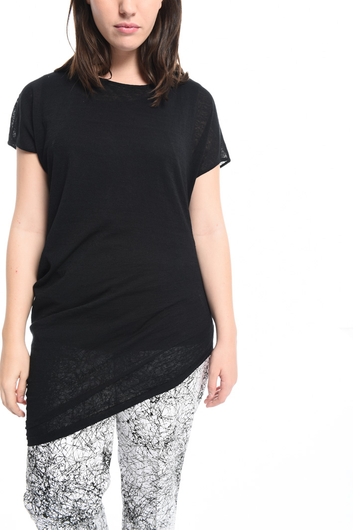 Maglia asimmetrica in lino Intrend Maglia asimmetrica in lino Intrend