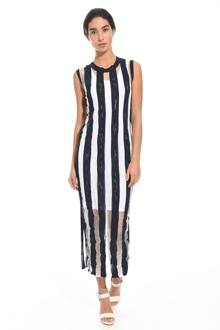 Fitted dress with stripes Intrend Fitted dress with stripes Intrend