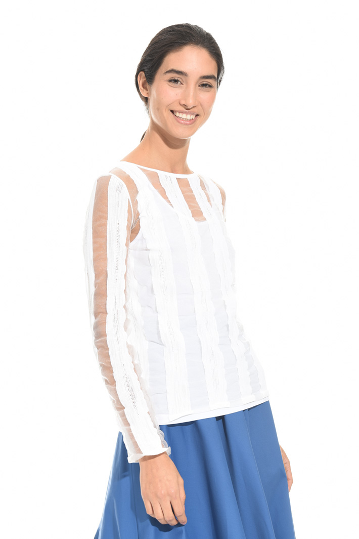 Sheer striped sweater Intrend Sheer striped sweater Intrend