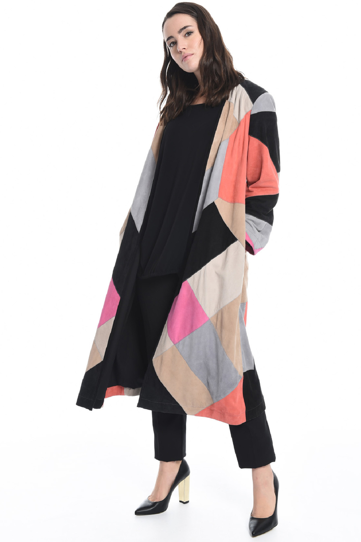 Spolverino camoscio patchwork Intrend Spolverino camoscio patchwork Intrend