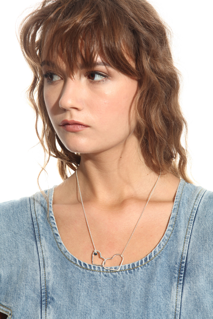 Crossed hearts necklace Intrend Crossed hearts necklace Intrend