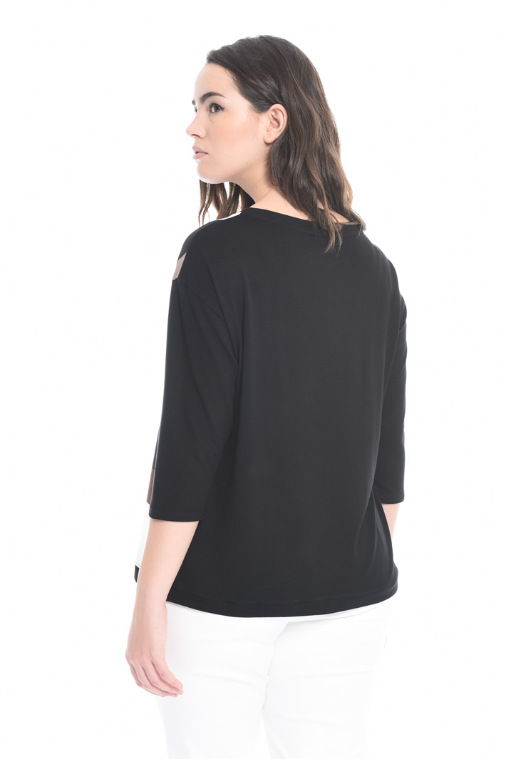 T-shirt in jersey and crepe Intrend T-shirt in jersey and crepe Intrend