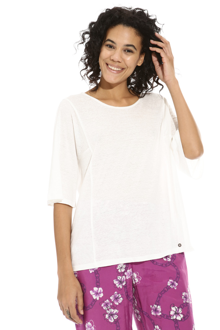 Linen jersey T-shirt Intrend Linen jersey T-shirt Intrend