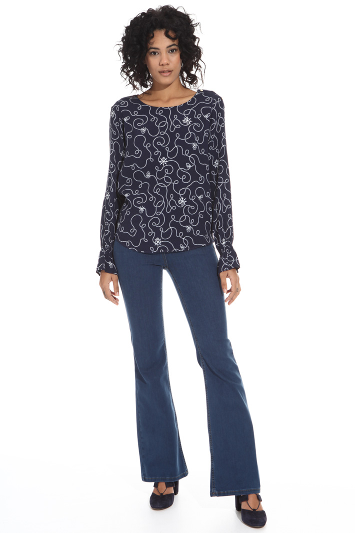 Blusa in fluido crepe Intrend Blusa in fluido crepe Intrend