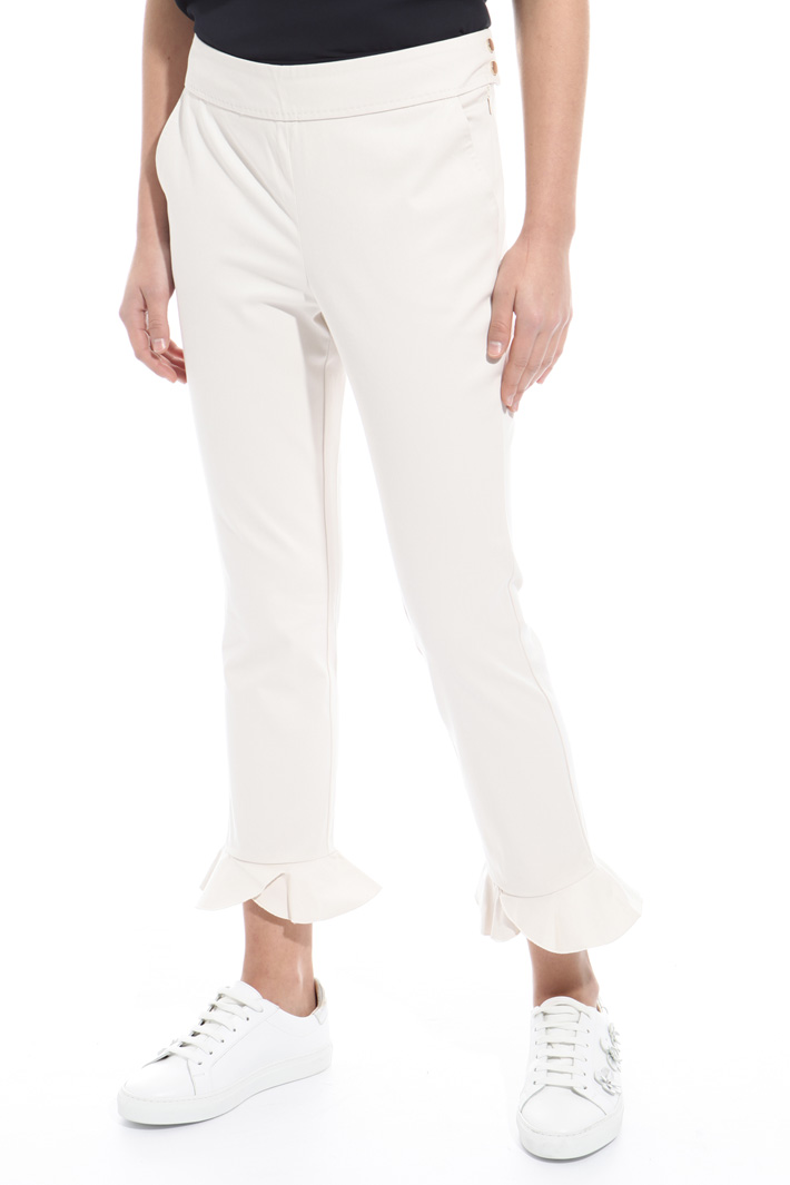 Frilled hem trousers Intrend Frilled hem trousers Intrend