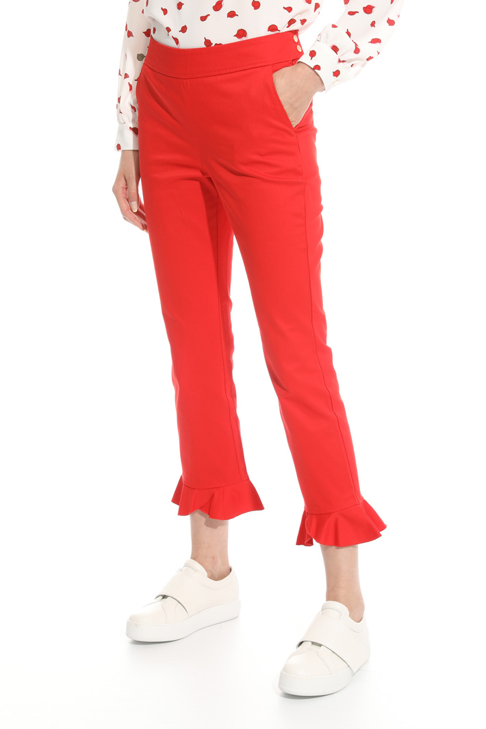 Frilled hem trousers Intrend Frilled hem trousers Intrend