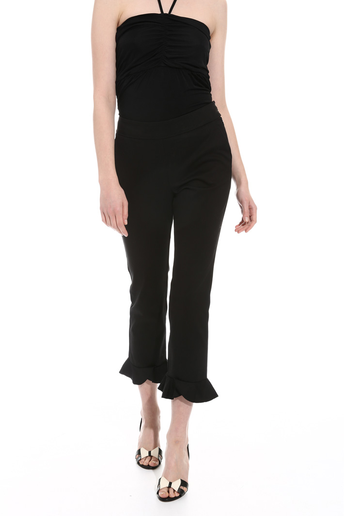 Frilled hem trousers Intrend Frilled hem trousers Intrend