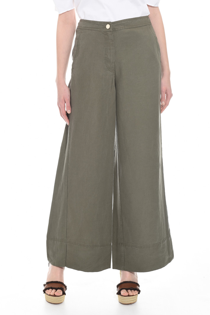 Wide-leg linen blend trousers Intrend Wide-leg linen blend trousers Intrend