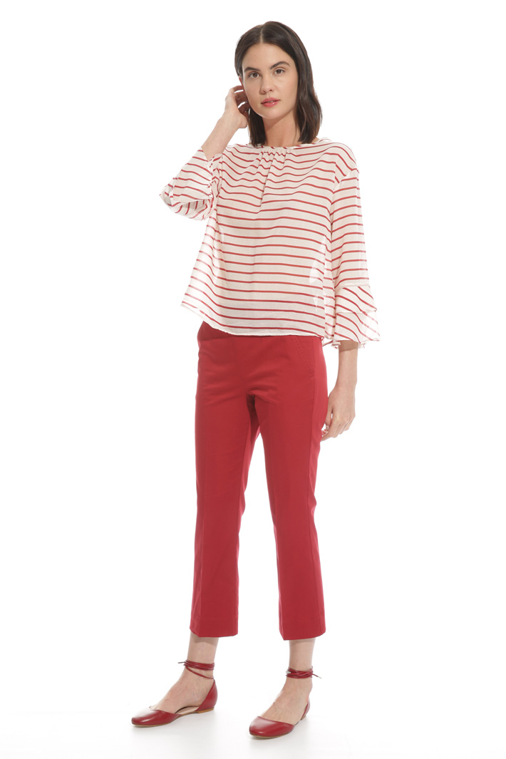Flared cotton trousers Intrend Flared cotton trousers Intrend