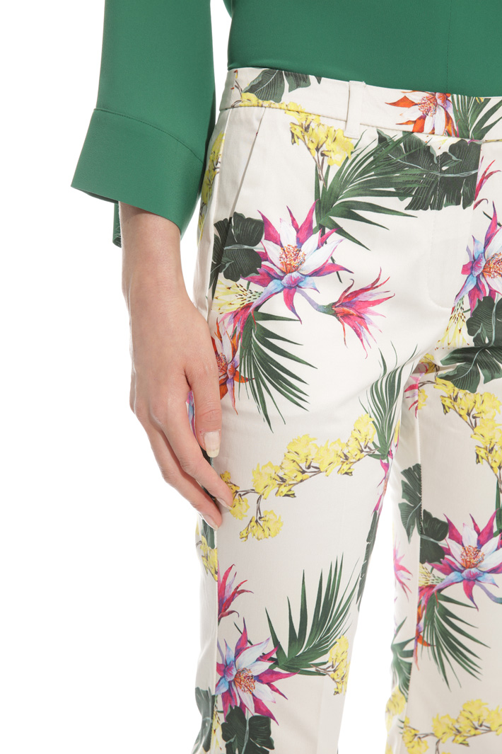 Printed cotton trousers Intrend Printed cotton trousers Intrend