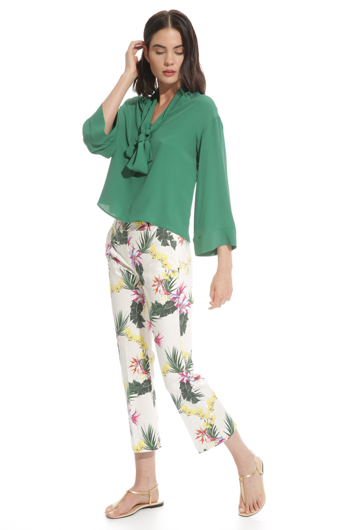 Printed cotton trousers Intrend Printed cotton trousers Intrend