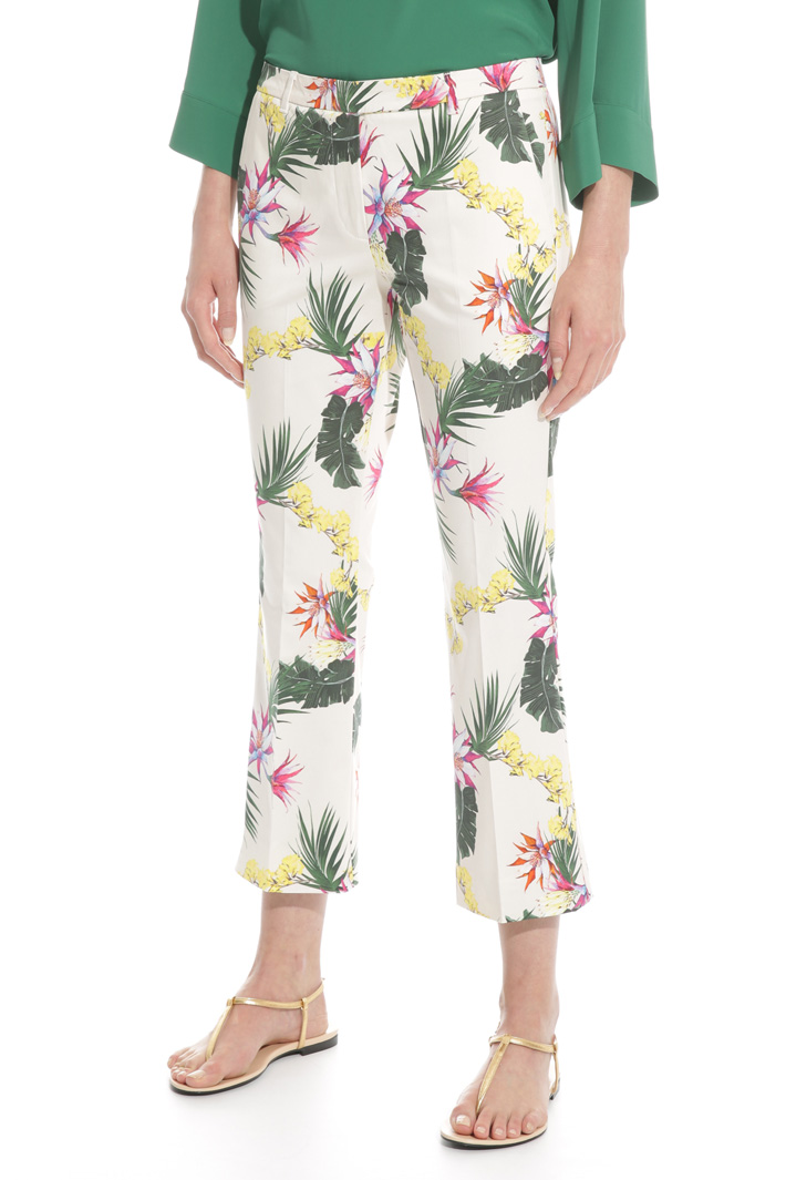 Printed cotton trousers Intrend Printed cotton trousers Intrend