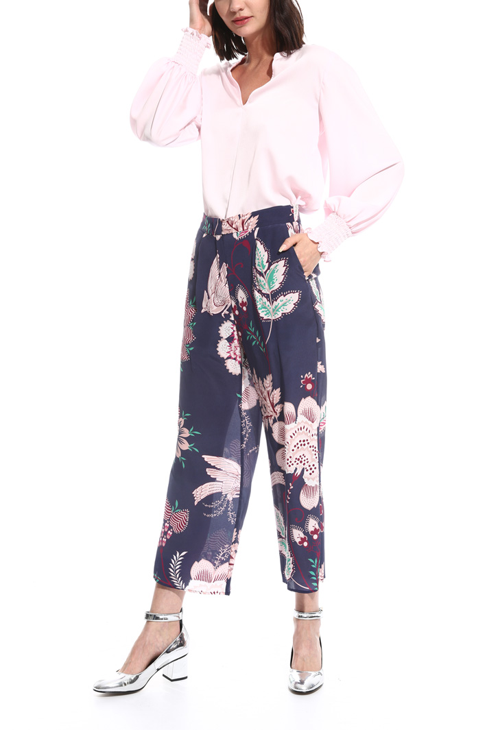 Pantalone cropped in seta Intrend Pantalone cropped in seta Intrend