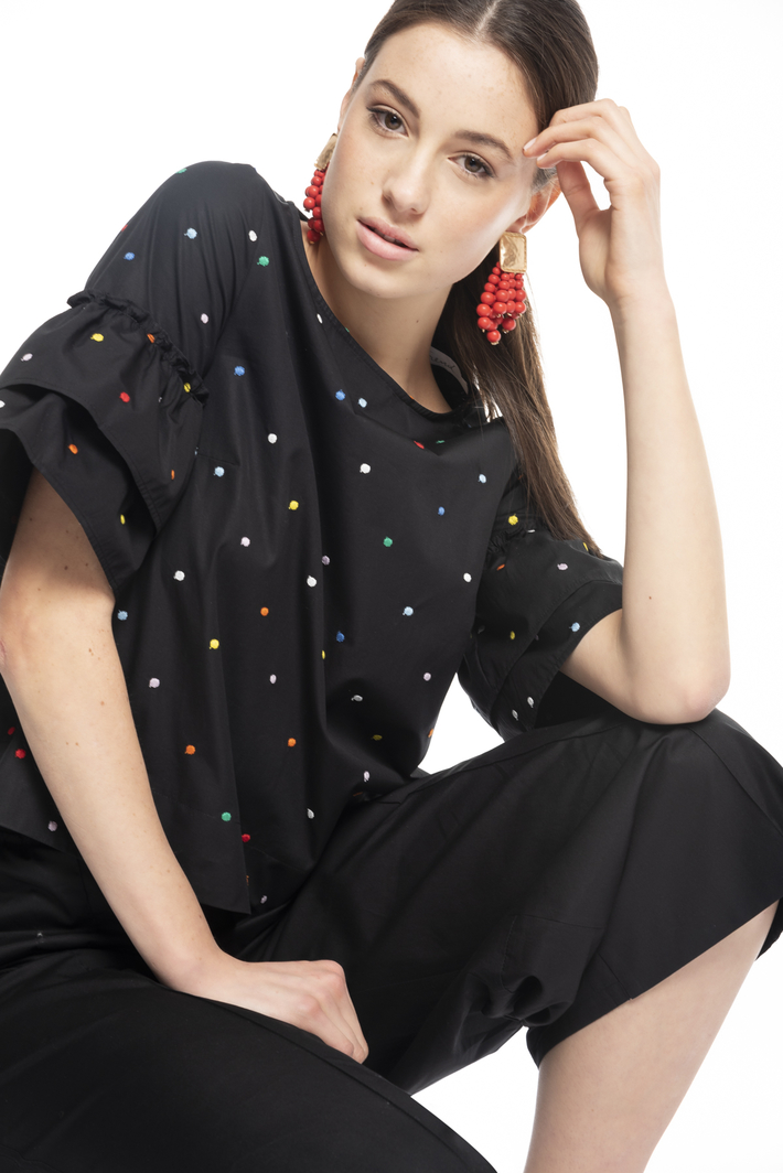 Flared poplin trousers Intrend Flared poplin trousers Intrend