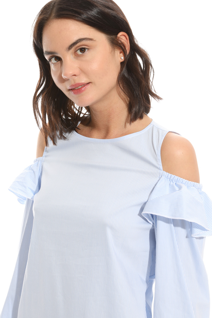 Flounced poplin top Intrend Flounced poplin top Intrend