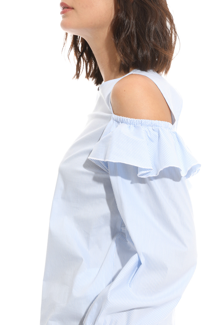 Flounced poplin top Intrend Flounced poplin top Intrend