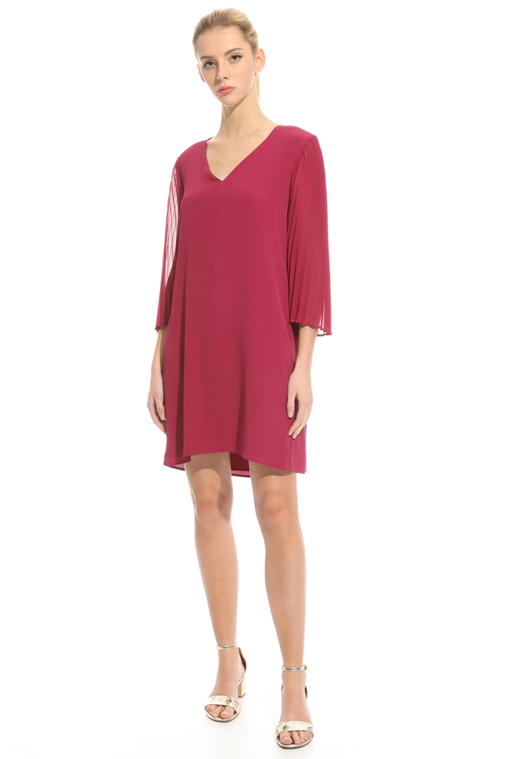 Pleated sleeve dress Intrend Pleated sleeve dress Intrend