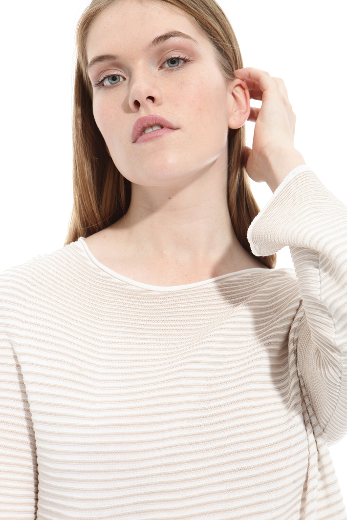 Ribbed cotton sweater Intrend Ribbed cotton sweater Intrend