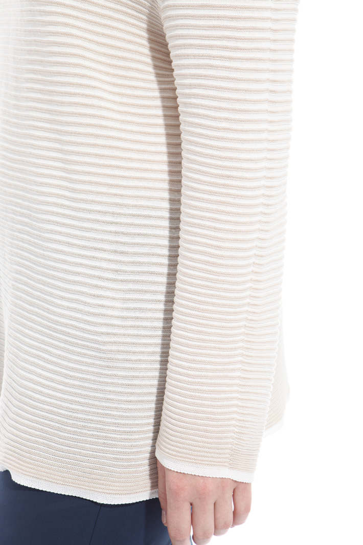 Ribbed cotton sweater Intrend Ribbed cotton sweater Intrend