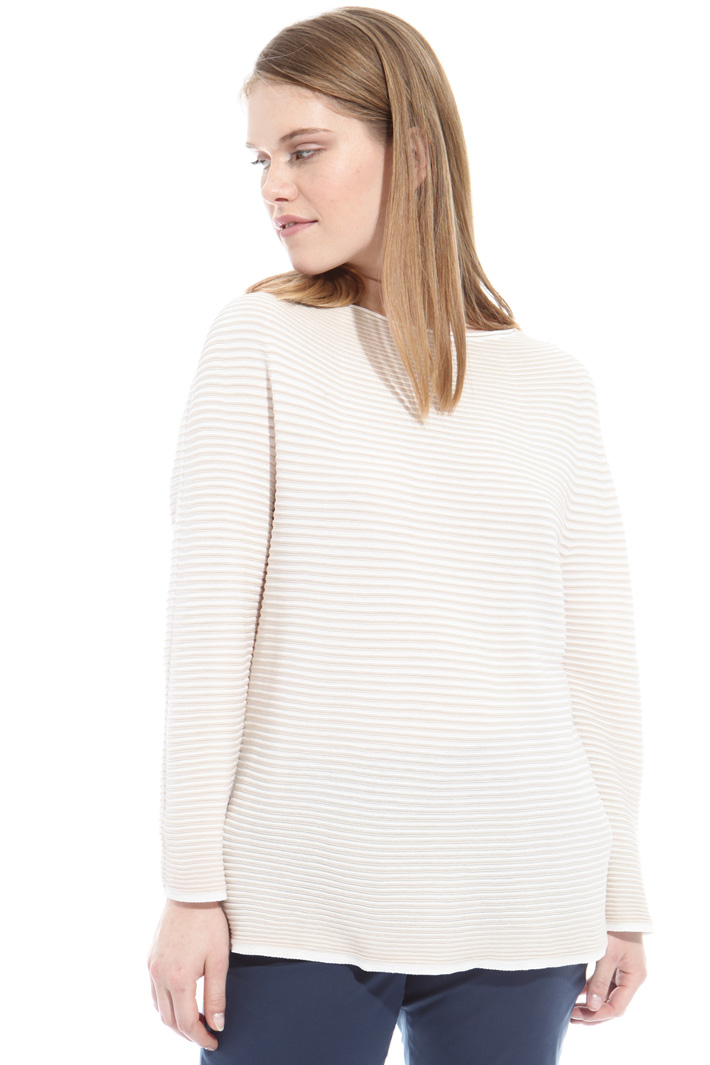 Ribbed cotton sweater Intrend Ribbed cotton sweater Intrend