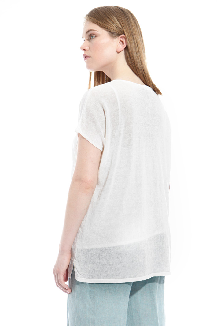 Perforated linen sweater Intrend Perforated linen sweater Intrend