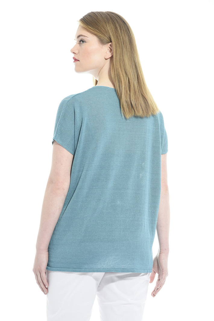Perforated linen sweater Intrend Perforated linen sweater Intrend