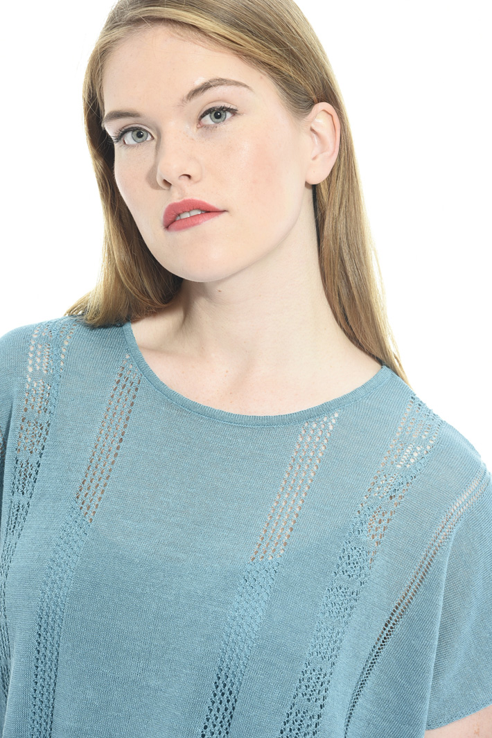 Perforated linen sweater Intrend Perforated linen sweater Intrend