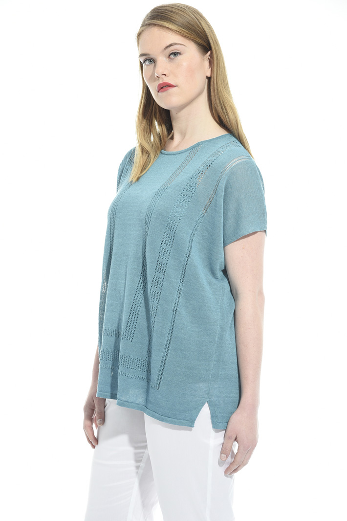 Perforated linen sweater Intrend Perforated linen sweater Intrend