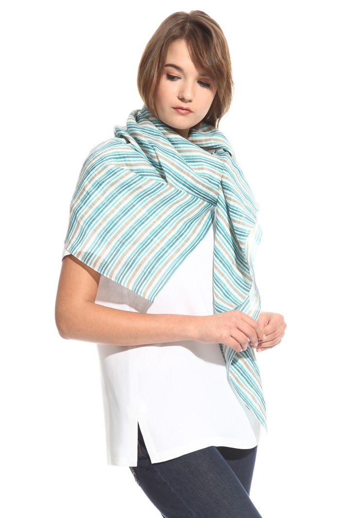 Printed ramie scarf Intrend Printed ramie scarf Intrend