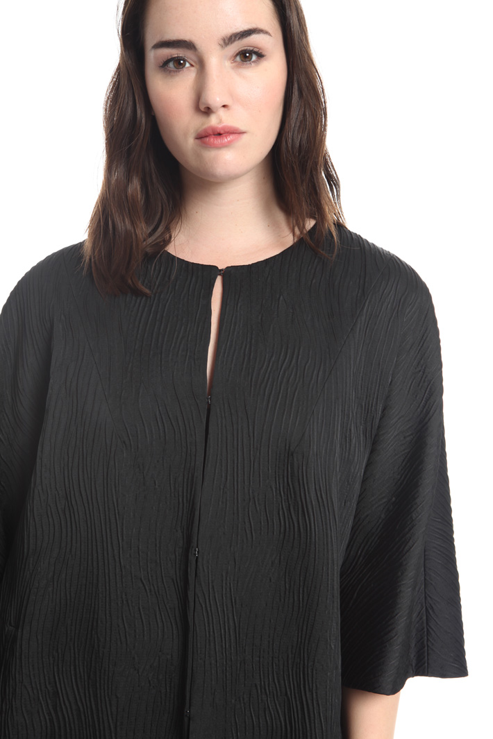 Stretch jacquard duster coat Diffusione Tessile Stretch jacquard duster coat Diffusione Tessile