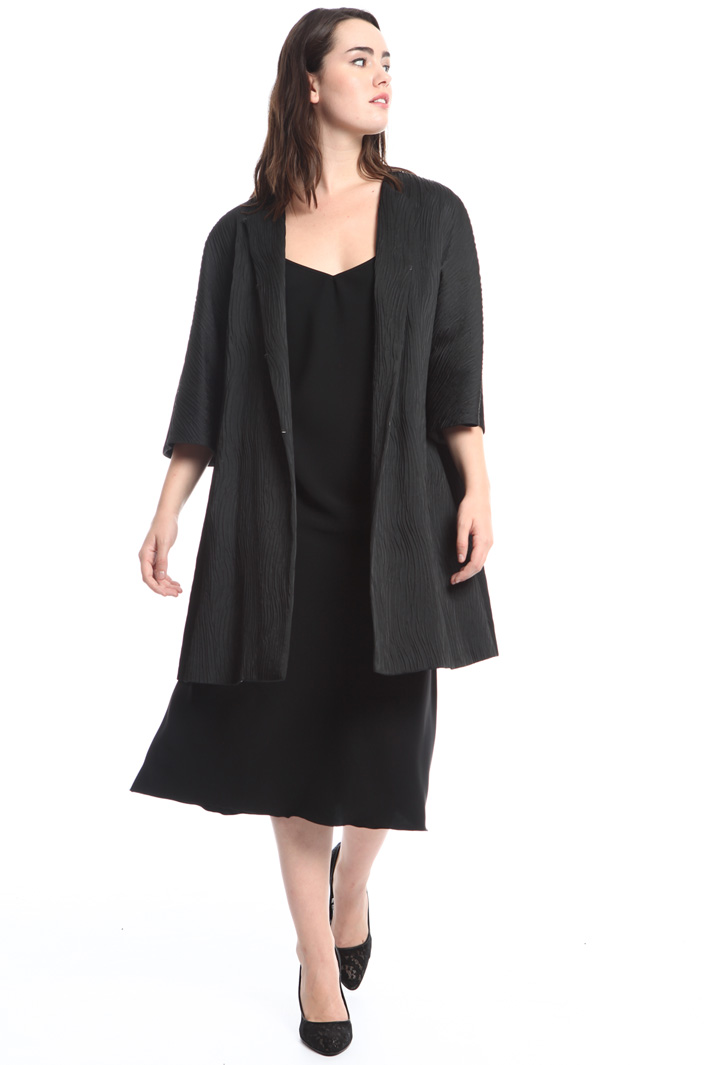 Stretch jacquard duster coat Diffusione Tessile Stretch jacquard duster coat Diffusione Tessile