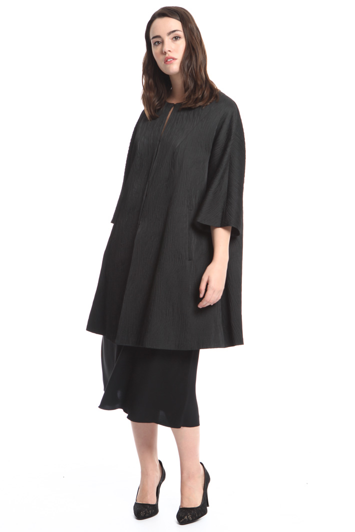 Stretch jacquard duster coat Diffusione Tessile Stretch jacquard duster coat Diffusione Tessile
