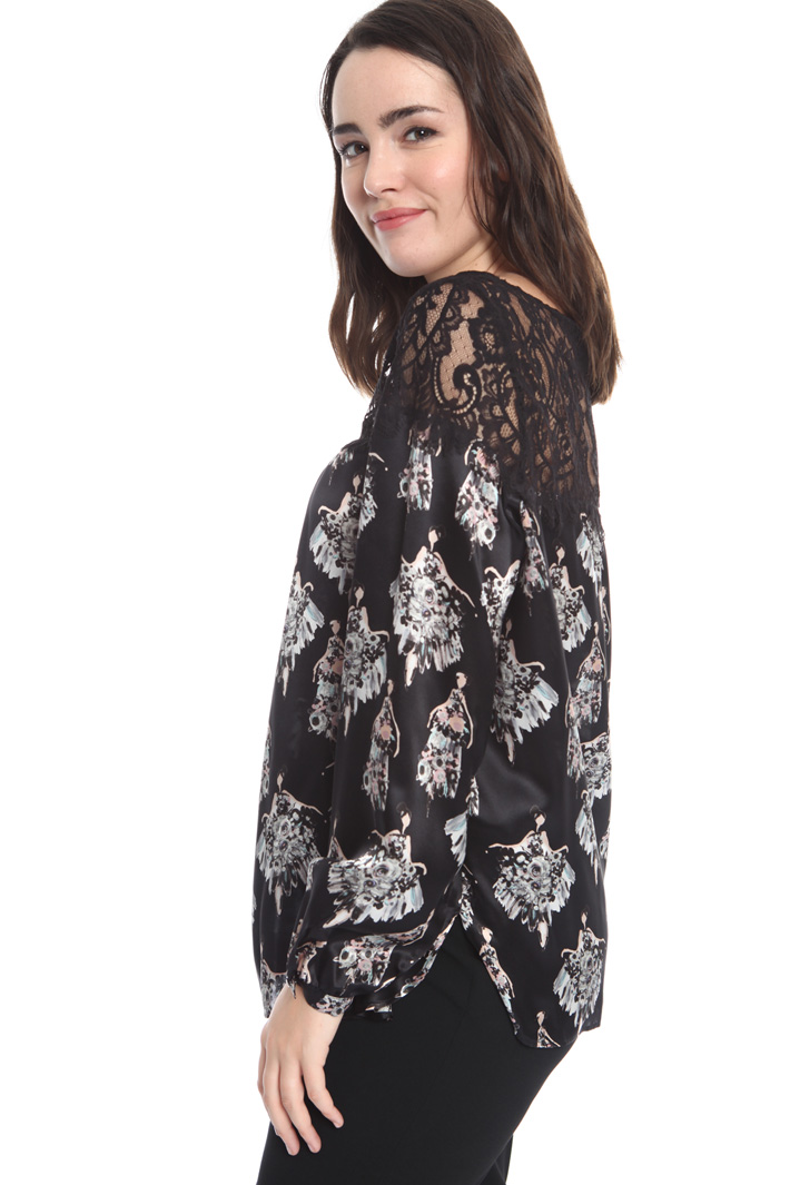 Silk satin blouse Intrend Silk satin blouse Intrend