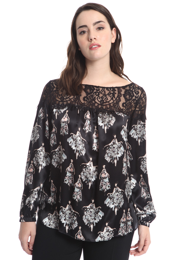 Silk satin blouse Intrend Silk satin blouse Intrend
