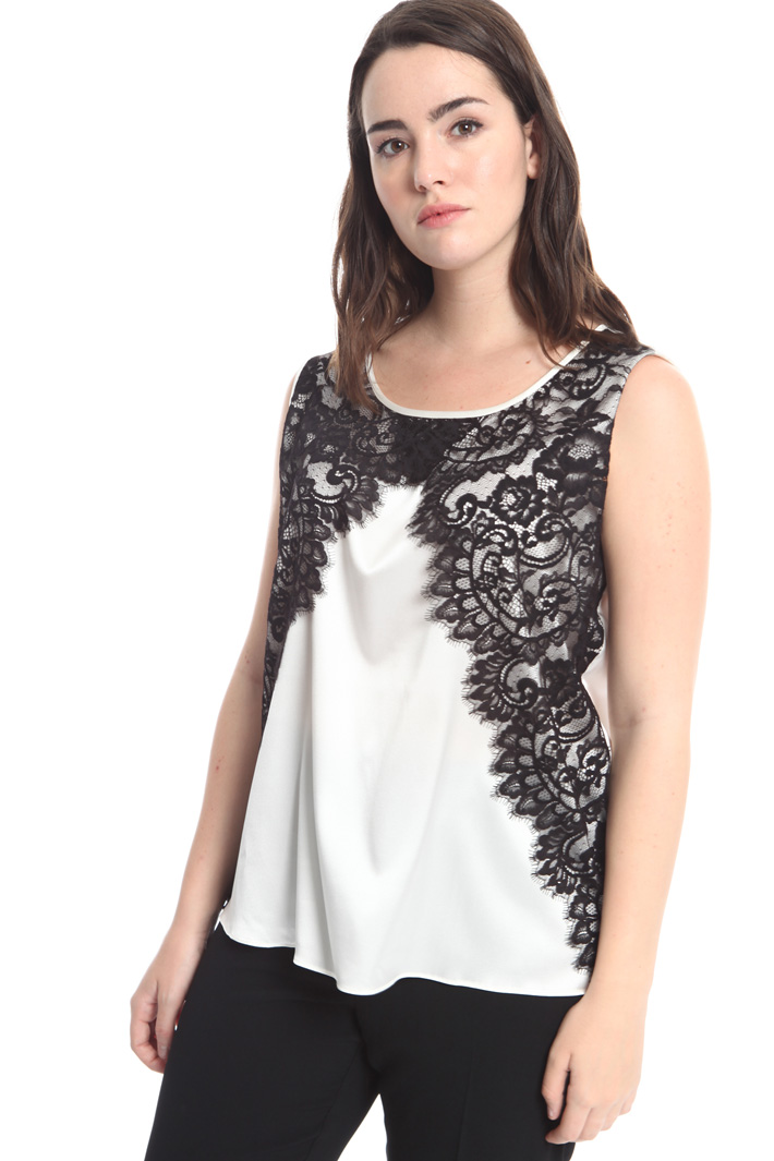 Top in seta e pizzo Intrend Top in seta e pizzo Intrend