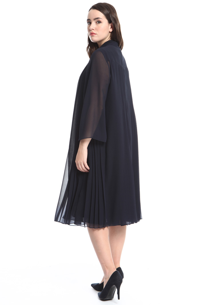 Pleated georgette duster coat Diffusione Tessile Pleated georgette duster coat Diffusione Tessile