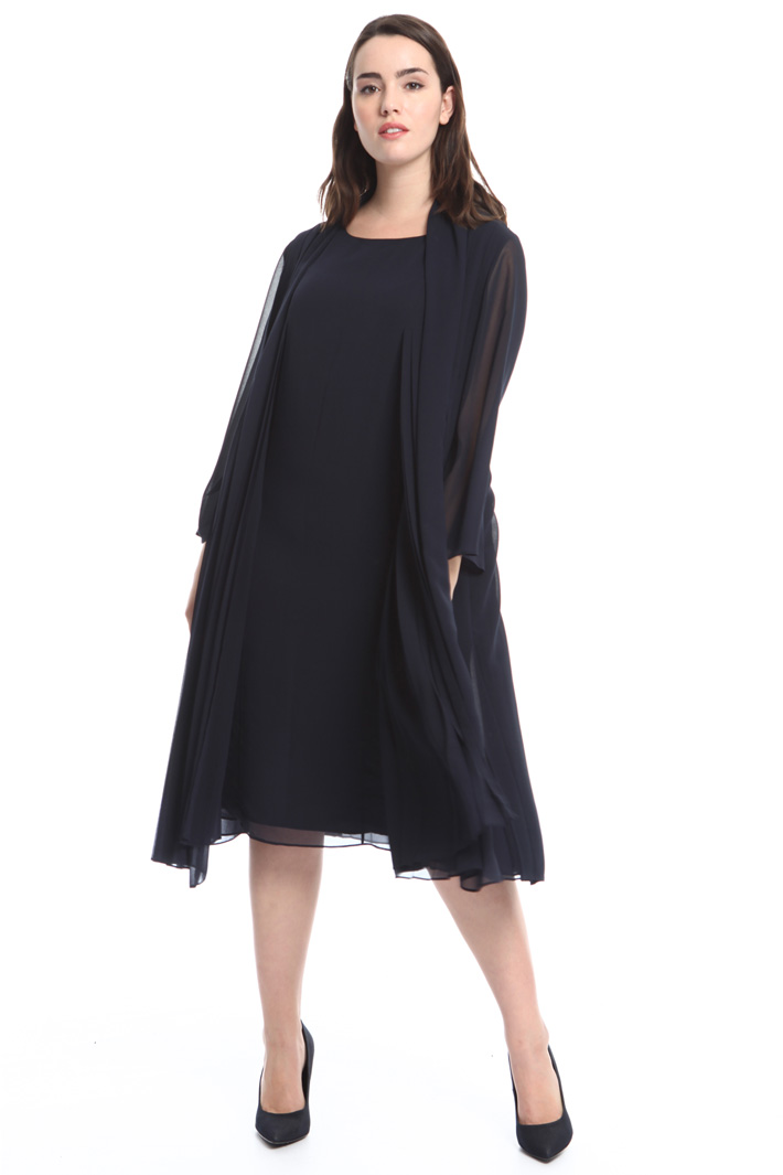 Pleated georgette duster coat Diffusione Tessile Pleated georgette duster coat Diffusione Tessile