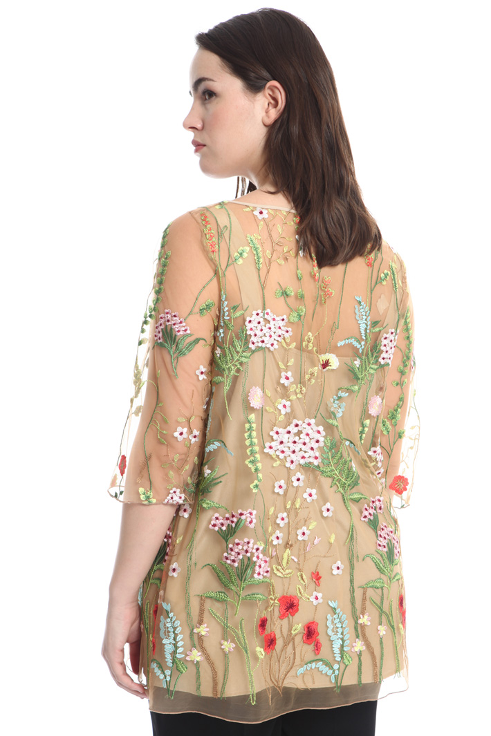 Embroidered tulle tunic Diffusione Tessile Embroidered tulle tunic Diffusione Tessile