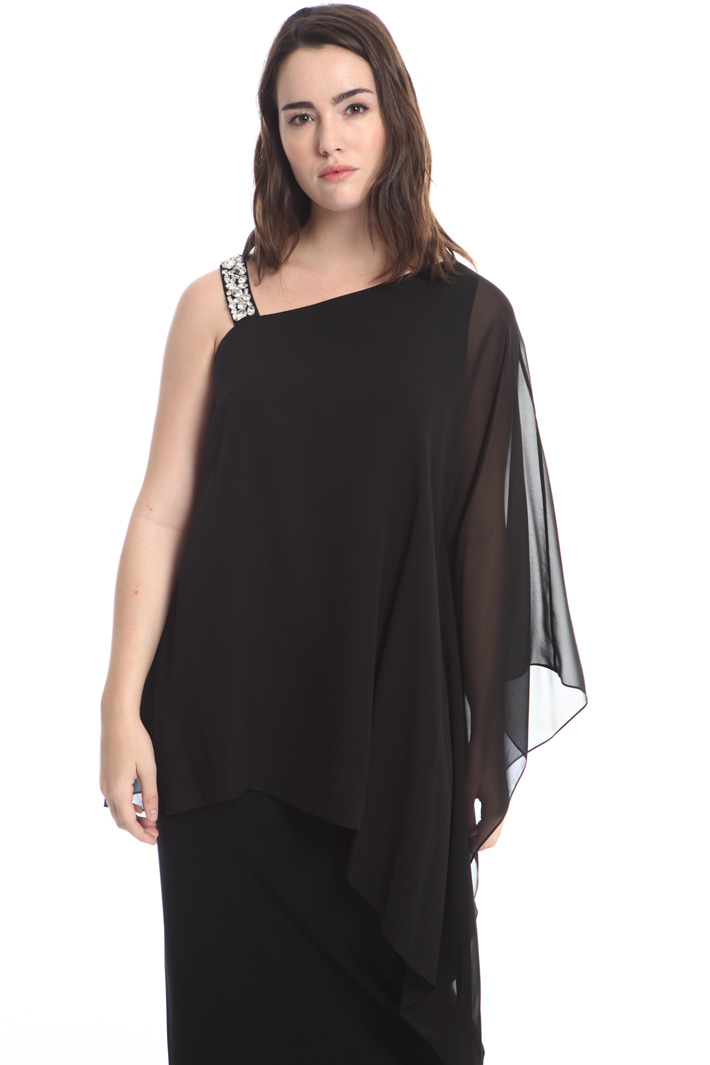 Blusa monospalla in seta Intrend Blusa monospalla in seta Intrend