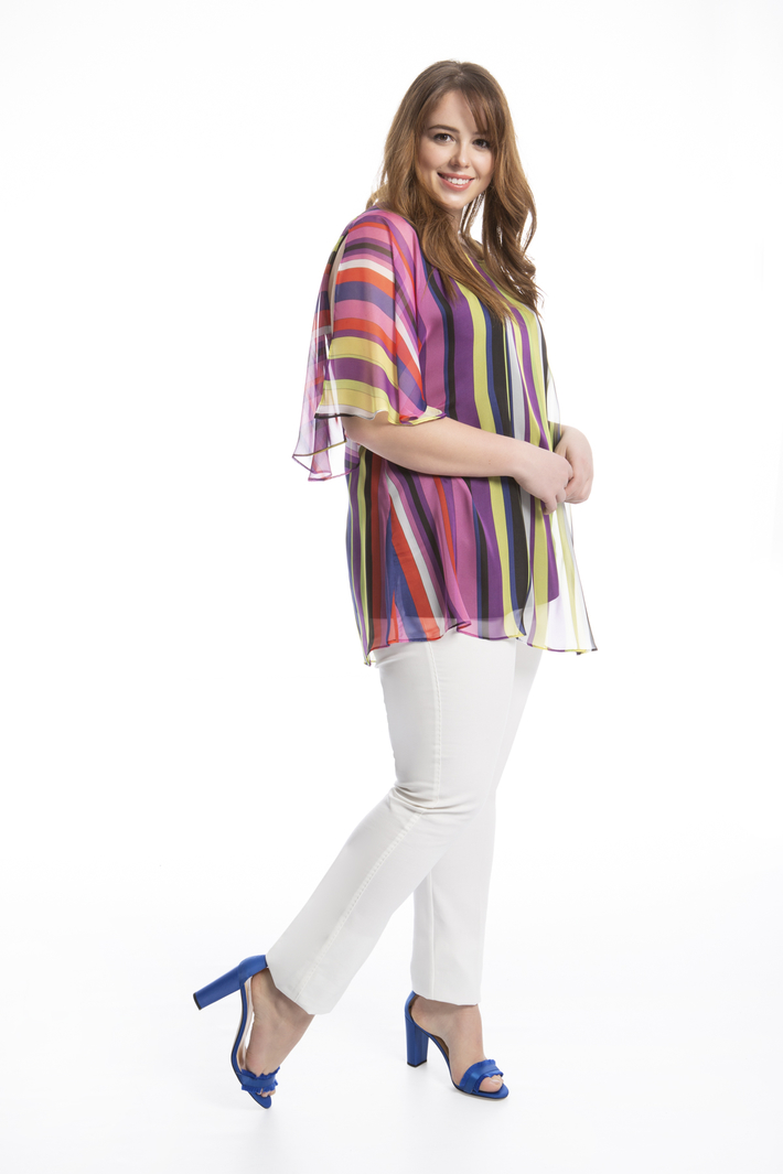 Blusa in georgette a righe Intrend Blusa in georgette a righe Intrend