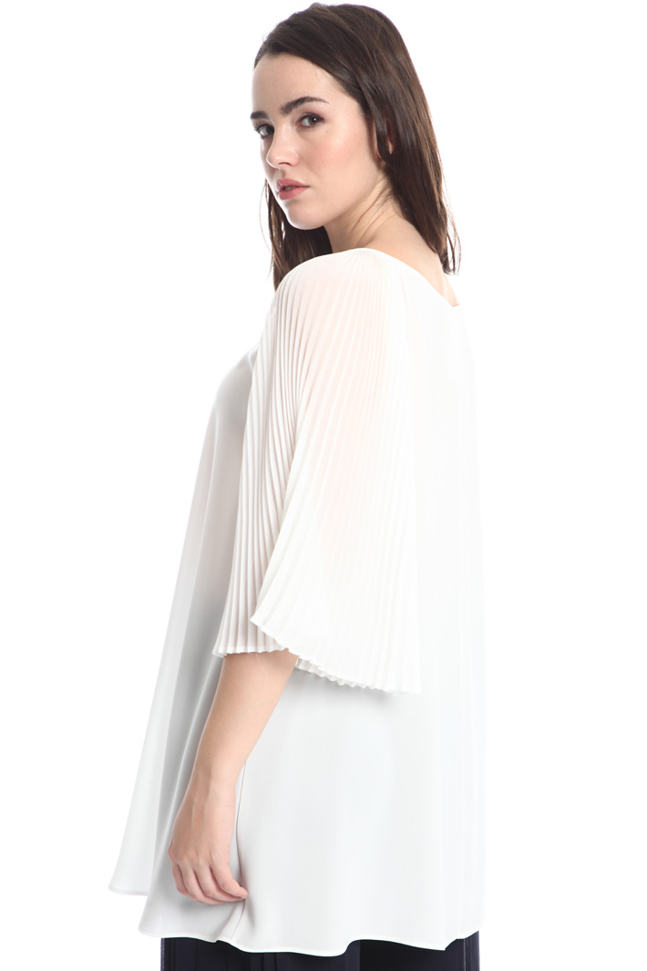 Pleated sleeve tunic Diffusione Tessile Pleated sleeve tunic Diffusione Tessile