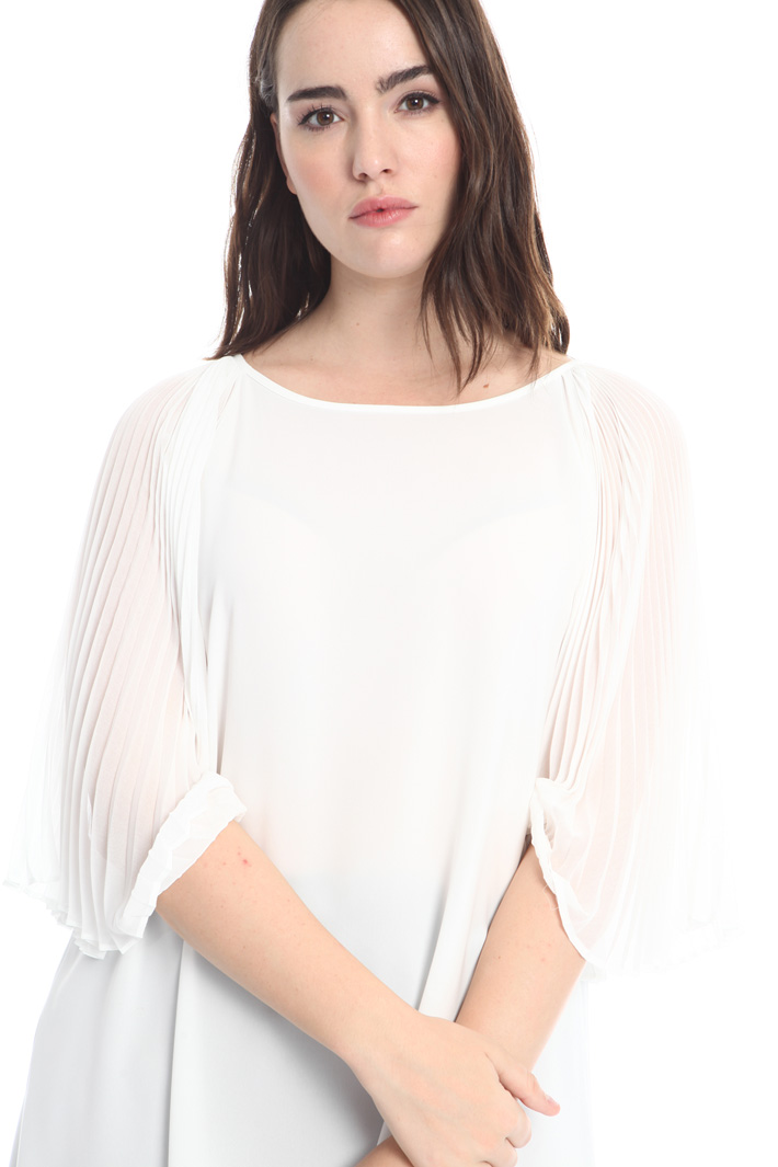 Pleated sleeve tunic Diffusione Tessile Pleated sleeve tunic Diffusione Tessile